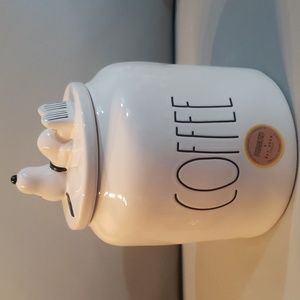 Rae Dunn Peanuts COFFEE Snoopy Canister Jar NWT